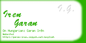 iren garan business card