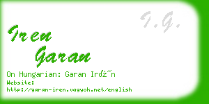 iren garan business card